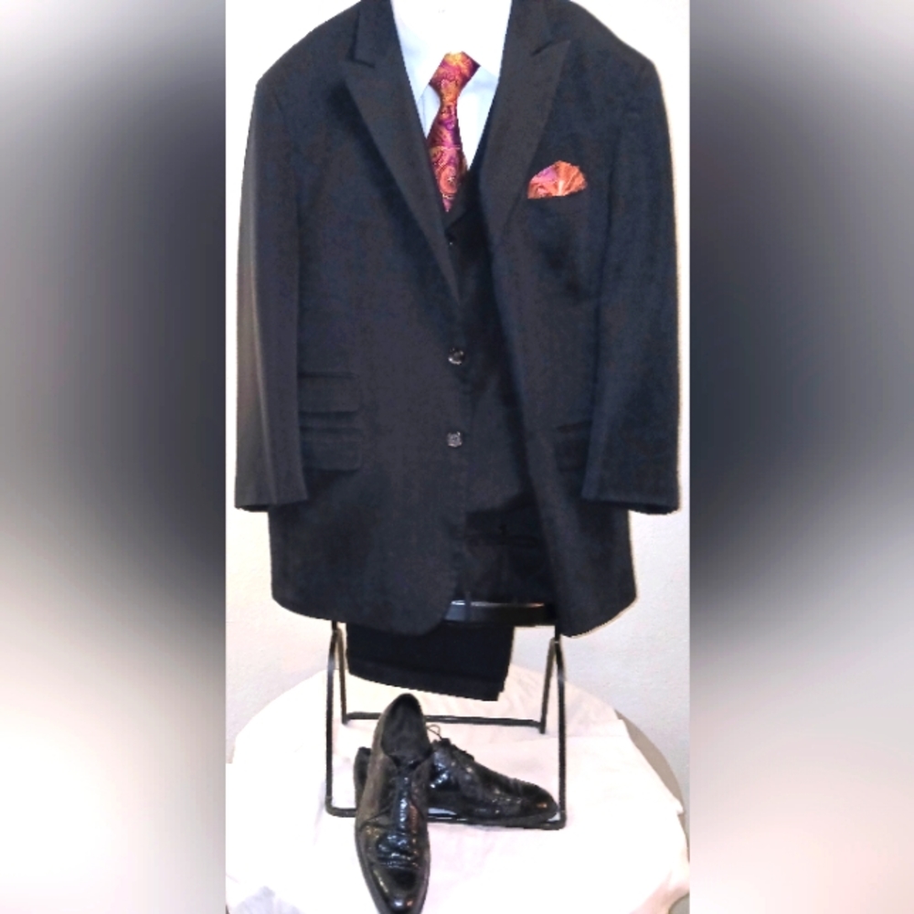 3pc Black Tony Blake Church/Wedding Suit
